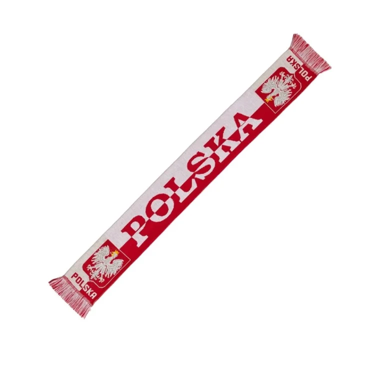 Poland Fan Scarf - white and red with eagle
