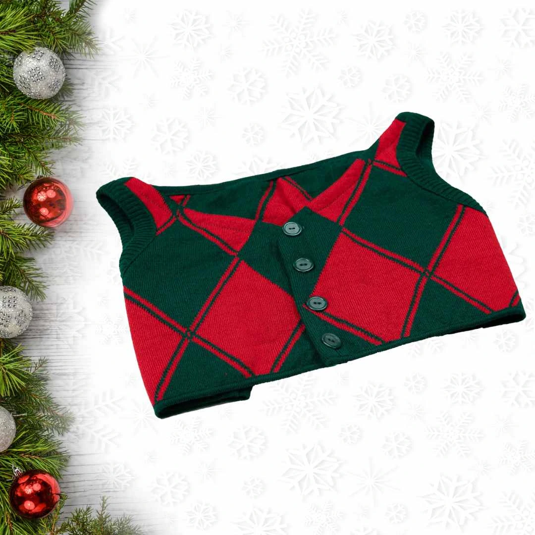 Knitted Diamond Pattern Vest Regnis